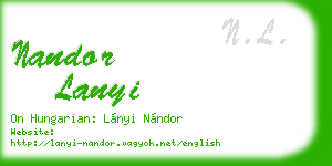 nandor lanyi business card