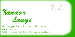 nandor lanyi business card